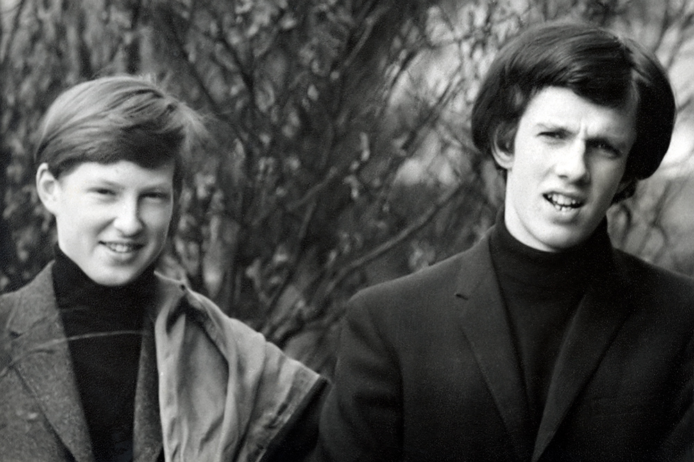 Pete Turbefield and me in the drive where I lived at Stapleton Avenue (1965 or 1966)