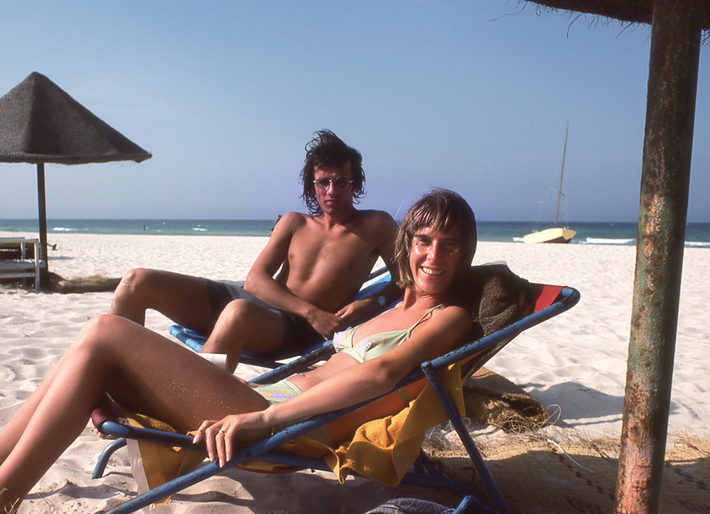 Sousse, Tunisia – me and Sandra on a package holiday in 1976